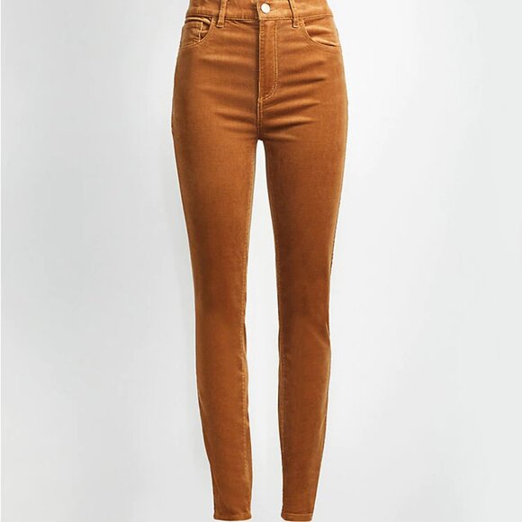 LOFT Pants - New Loft Corduroy Skinny Pants Tan Camel High Rise Ankle Crop Stretch 30 Women